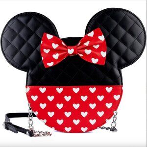 NWT Loungefly Disney Mickey and Minnie Valentines Reversible Crossbody